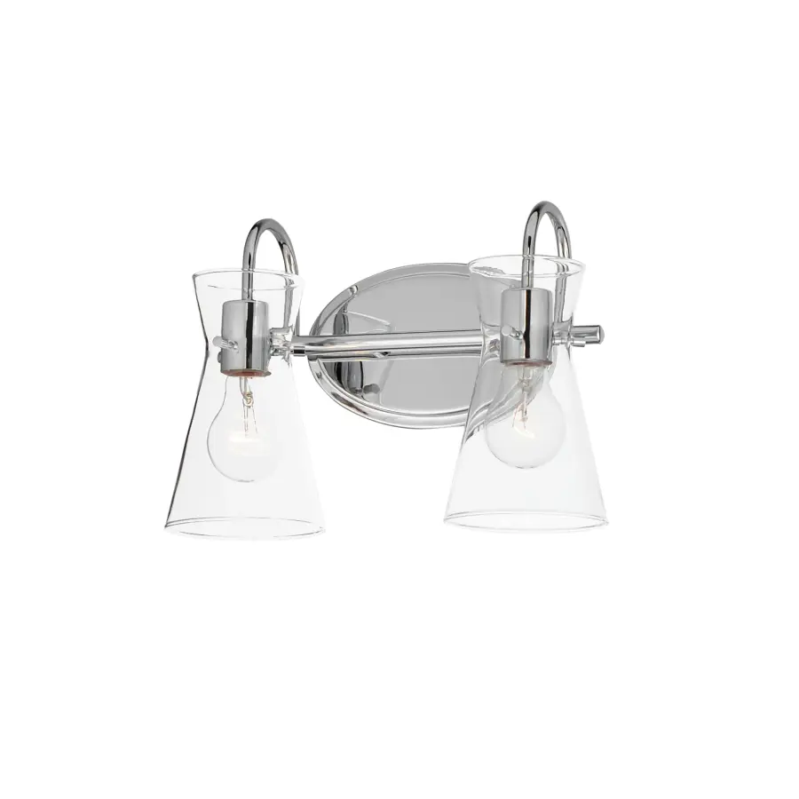 Ava Two Light Bath Vanity in Polished Chrome - Image 1