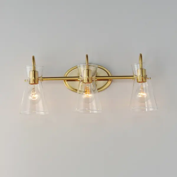 Ava 3-Light Bath Vanity in Natural Aged Brass - Image 3