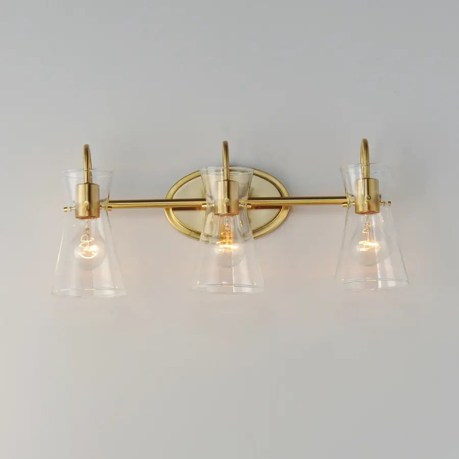 Ava 3-Light Bath Vanity in Natural Aged Brass - Image 3
