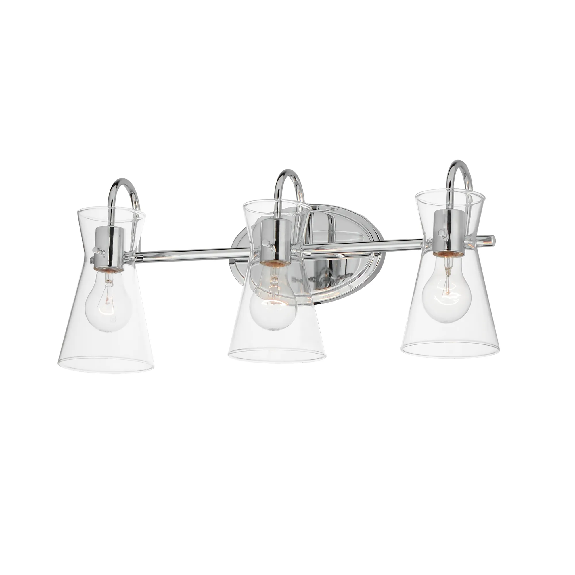 Ava Three Light Bath Vanity in Polished Chrome