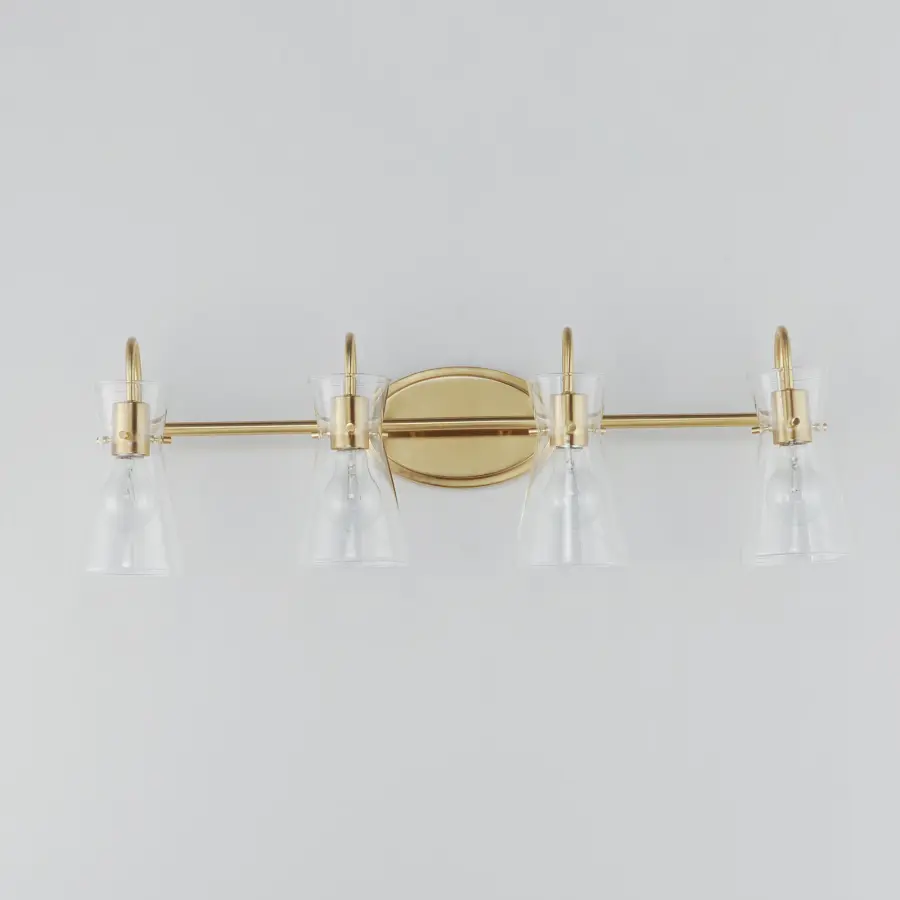 Ava 4-Light Bath Vanity in Natural Aged Brass - Image 2