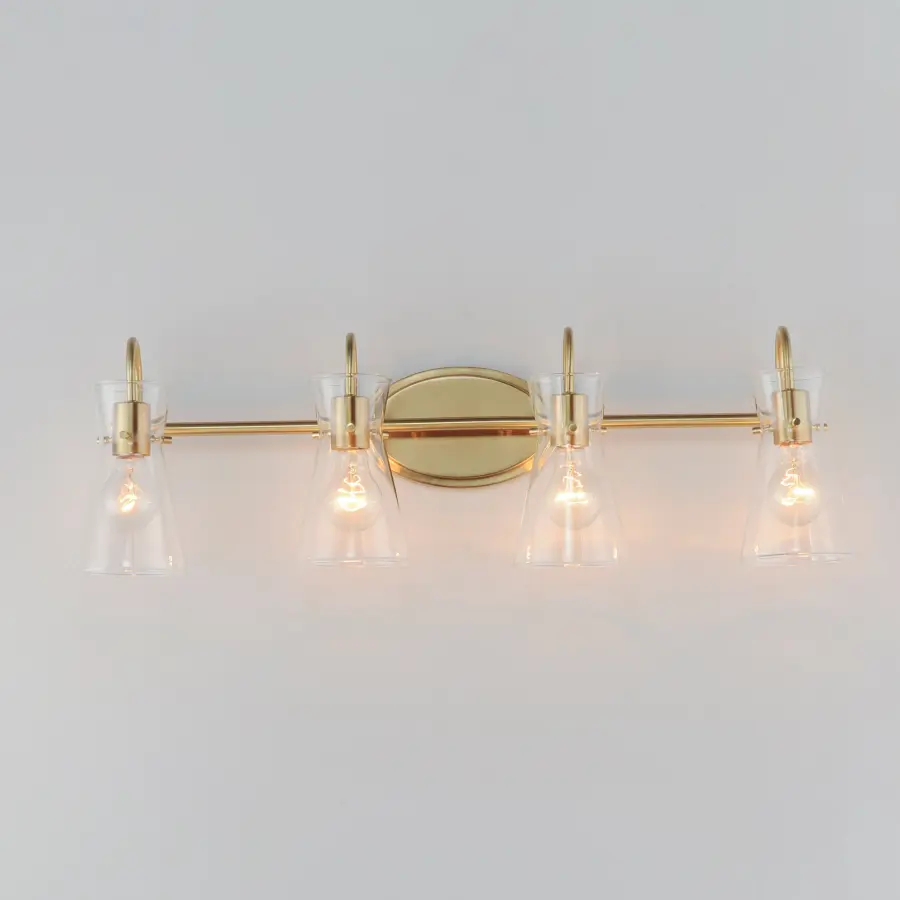Ava 4-Light Bath Vanity in Natural Aged Brass - Image 3