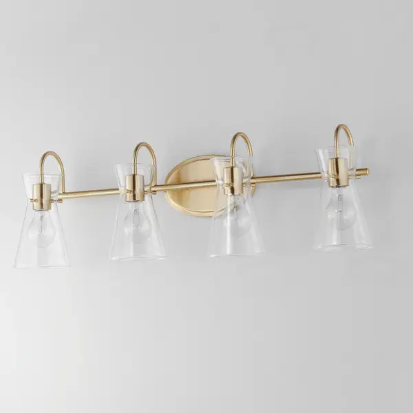 Ava 4-Light Bath Vanity in Natural Aged Brass - Image 4