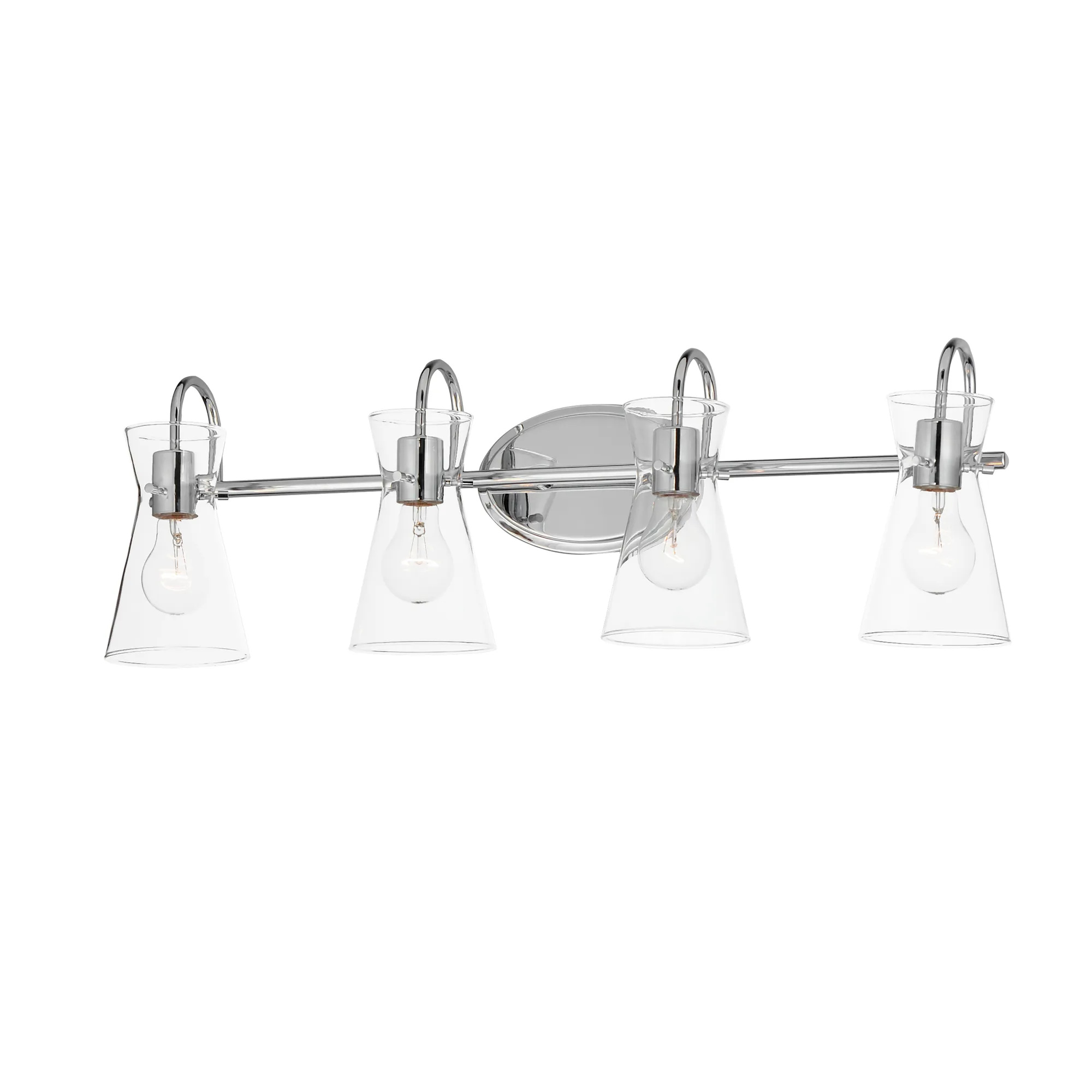 Ava Four Light Bath Vanity in Polished Chrome