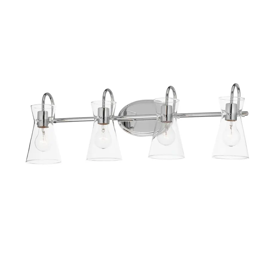 Ava 4-Light Bath Vanity in Polished Chrome - Image 1