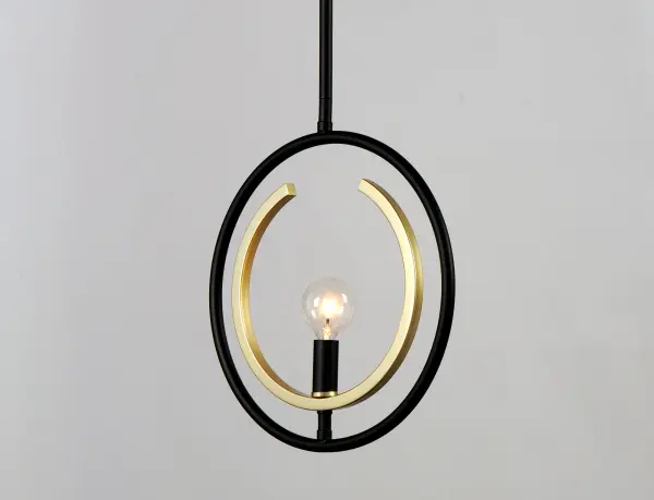 Rings of Black encircle a C ring of Gold to form this sculptural classic with style to fit numerous genres. Simplistic yet elegant, this collection delivers a dramatic style in its minimalistic approach to design. - alternate view