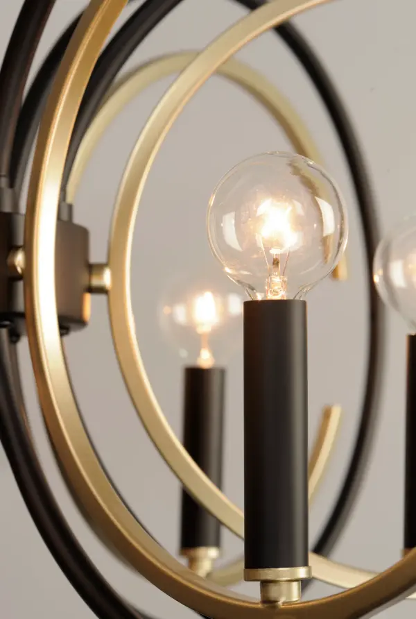Rings of Black encircle a C ring of Gold to form this sculptural classic with style to fit numerous genres. Simplistic yet elegant, this collection delivers a dramatic style in its minimalistic approach to design. - alternate view