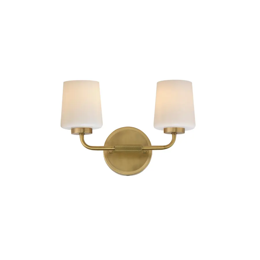 Durham Two Light Wall Sconce in Natural Aged Brass - Image 1