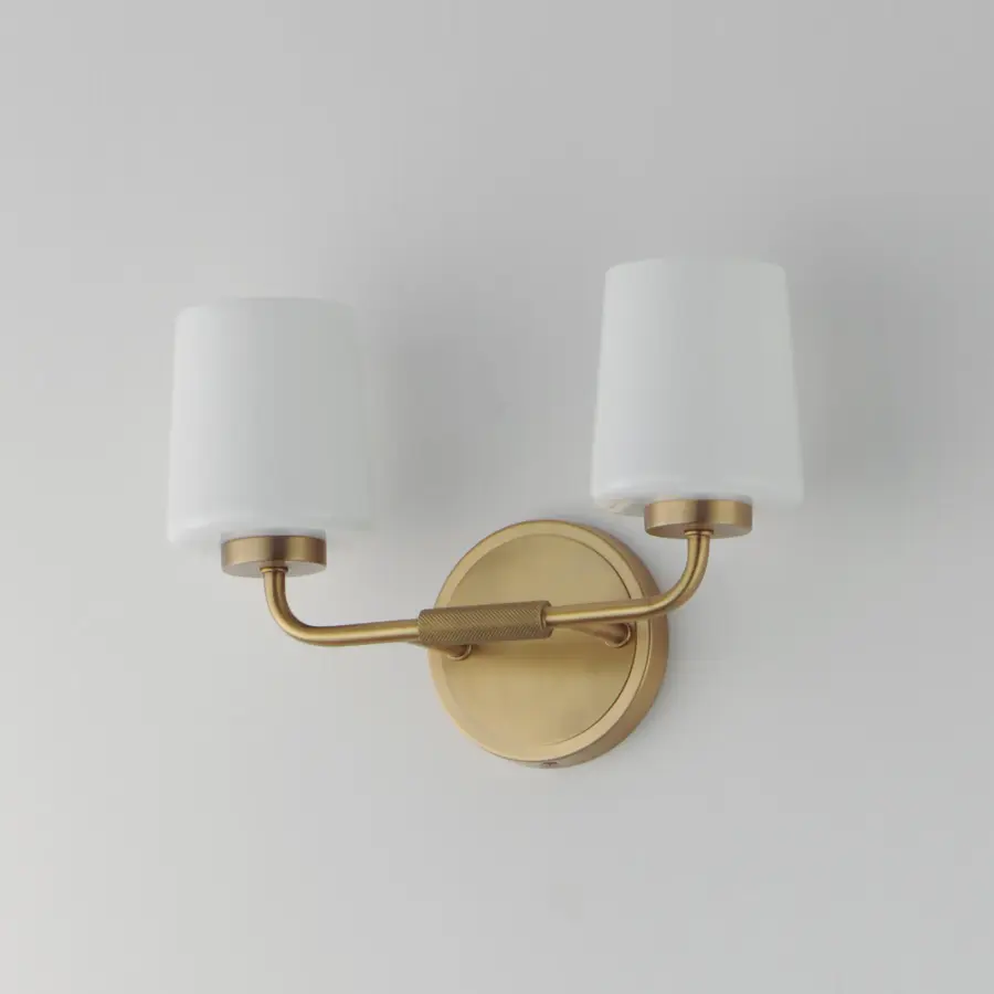 Durham Two Light Wall Sconce in Natural Aged Brass - Image 4
