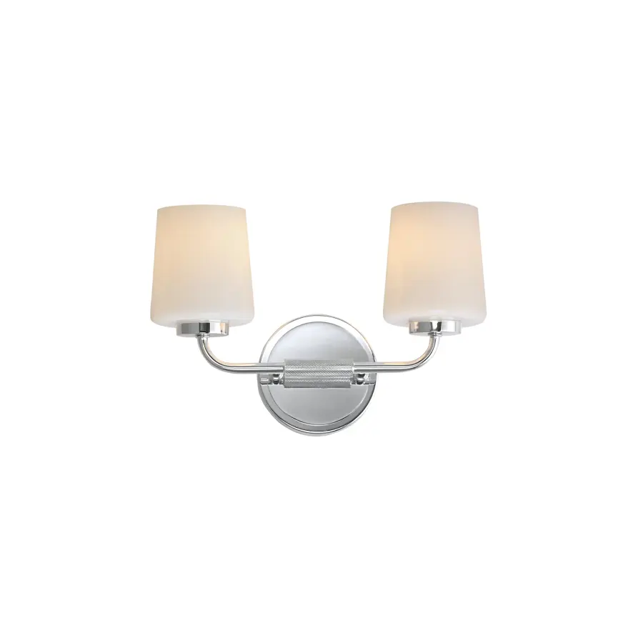Durham Two Light Wall Sconce in Polished Chrome - Image 1