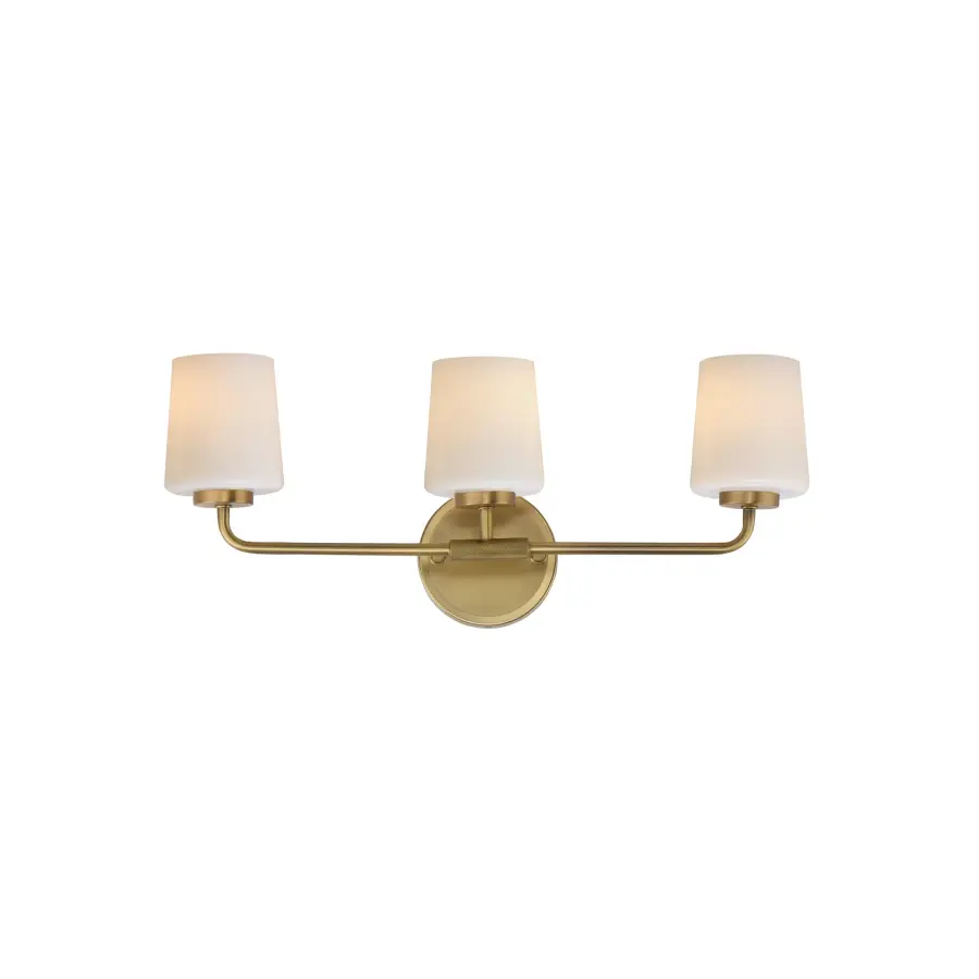 Durham 3-Light Bath Vanity in Natural Aged Brass - Image 1