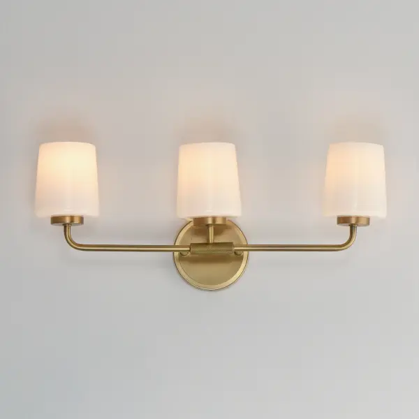 Durham 3-Light Bath Vanity in Natural Aged Brass - Image 3
