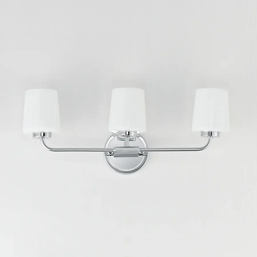 Durham 3-Light Bath Vanity in Polished Chrome - Image 2