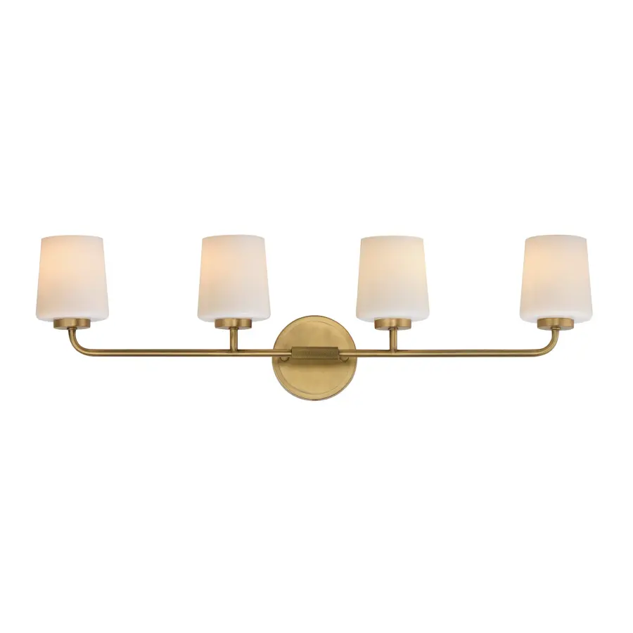 Durham 4-Light Bath Vanity in Natural Aged Brass - Image 1