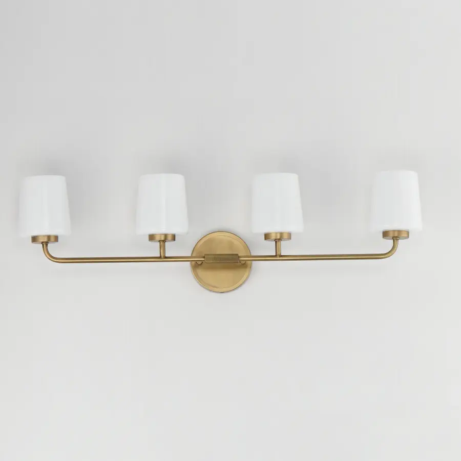 Durham 4-Light Bath Vanity in Natural Aged Brass - Image 2