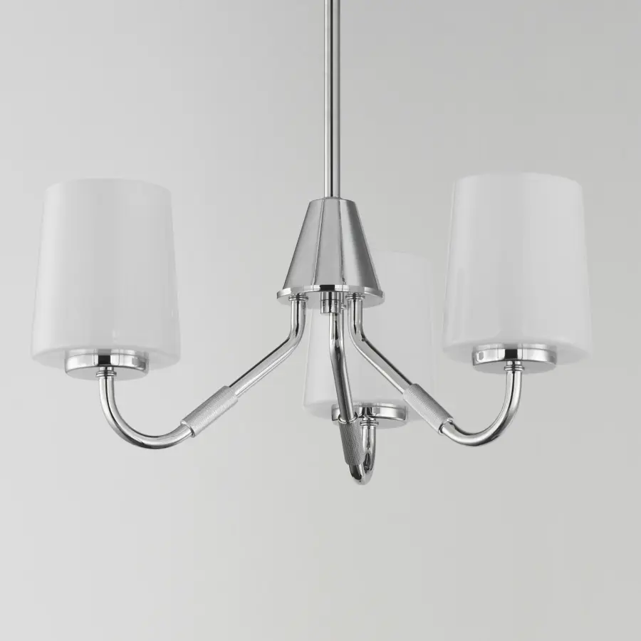 Durham Three Light Chandelier in Polished Chrome - Image 2