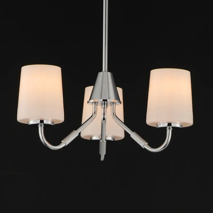 Durham Three Light Chandelier in Polished Chrome - Image 3