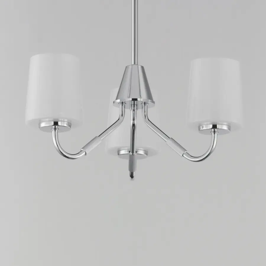 Durham Three Light Chandelier in Polished Chrome - Image 4