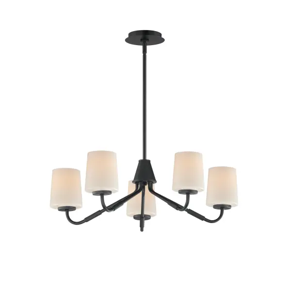 Featuring knurled rod details, this lighting collection brings a modern industrial edge to any space. Available in a range of sizes for chandeliers and two styles of bath vanity lighting, it offers versatility for different design needs. Offered in Matte Black, Satin Nickel, and Natural Aged Brass, this collection complements a wide variety of interior styles.