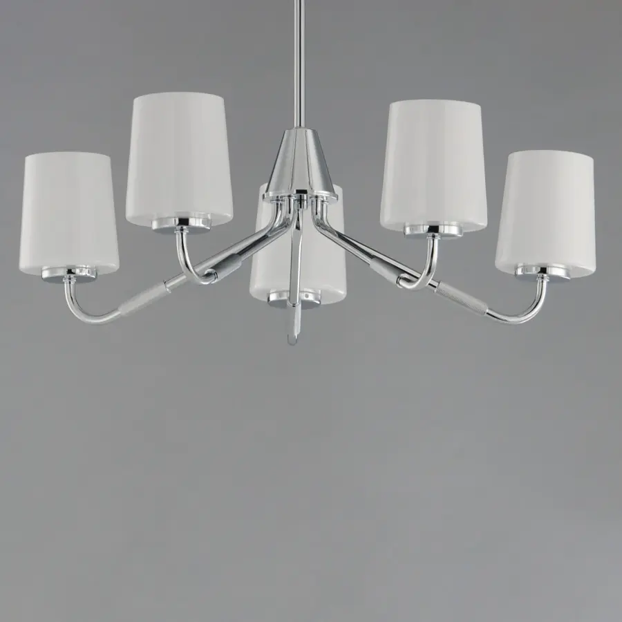 Durham Five Light Chandelier in Polished Chrome - Image 2