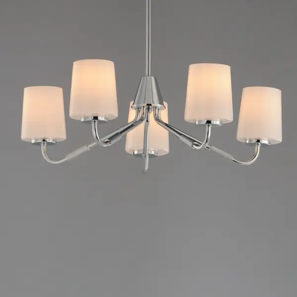 Durham Five Light Chandelier in Polished Chrome - Image 3