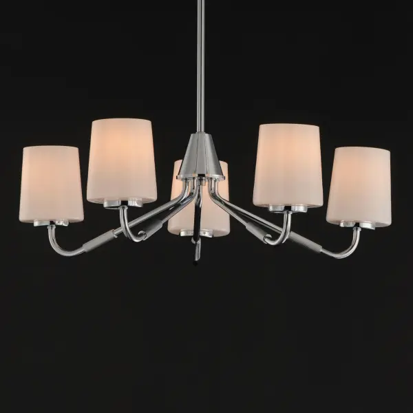 Durham Five Light Chandelier in Polished Chrome - Image 4