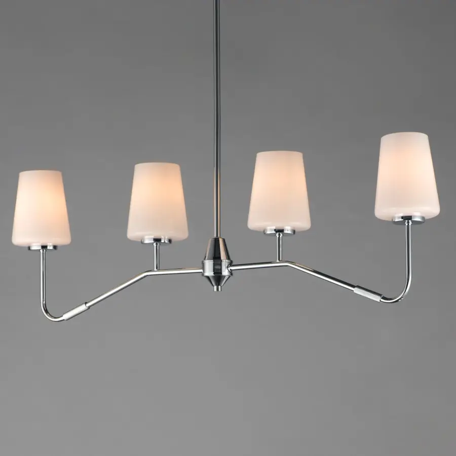 Durham 4-Light Linear Chandelier in Polished Chrome - Image 3