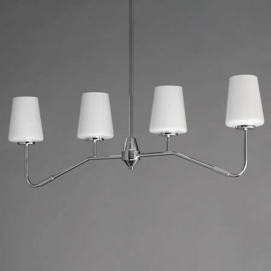 Durham 4-Light Linear Chandelier in Polished Chrome - Image 4