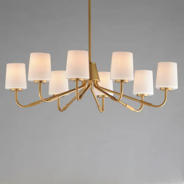 Durham Eight Light Chandelier in Natural Aged Brass - Image 3