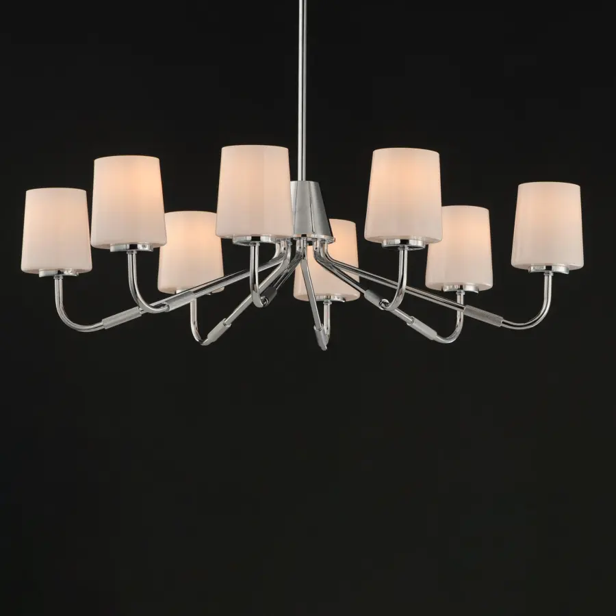 Durham 8-Light Chandelier in Polished Chrome - Image 3