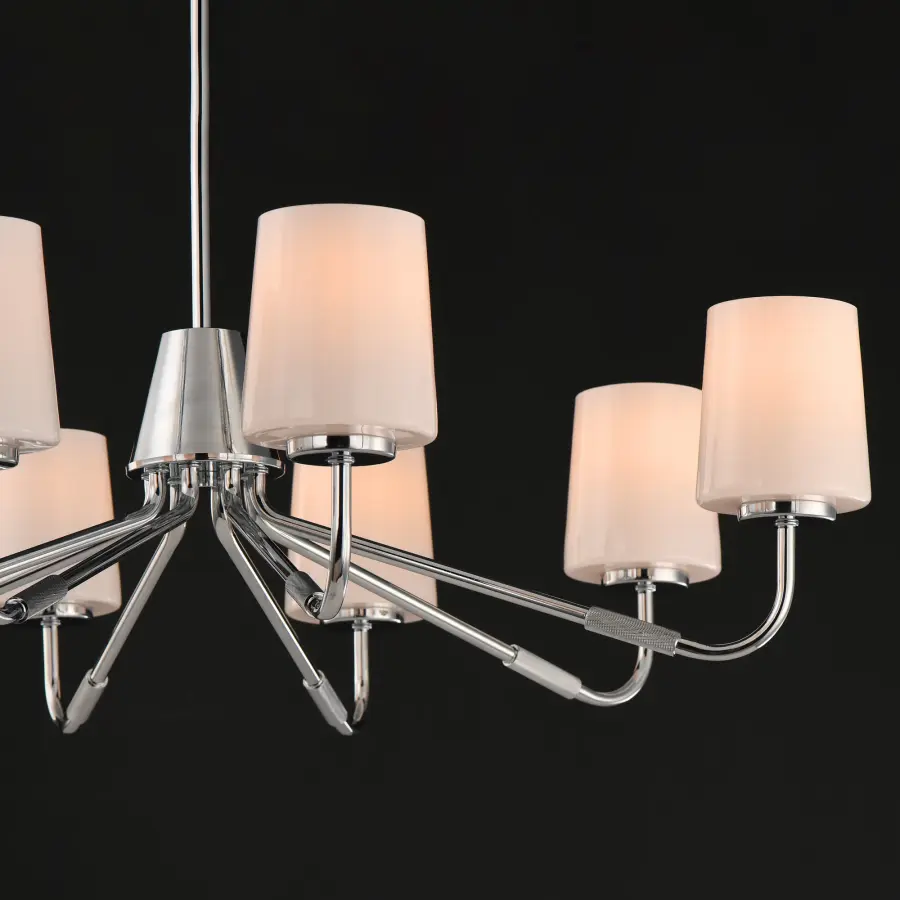 Durham 8-Light Chandelier in Polished Chrome - Image 4
