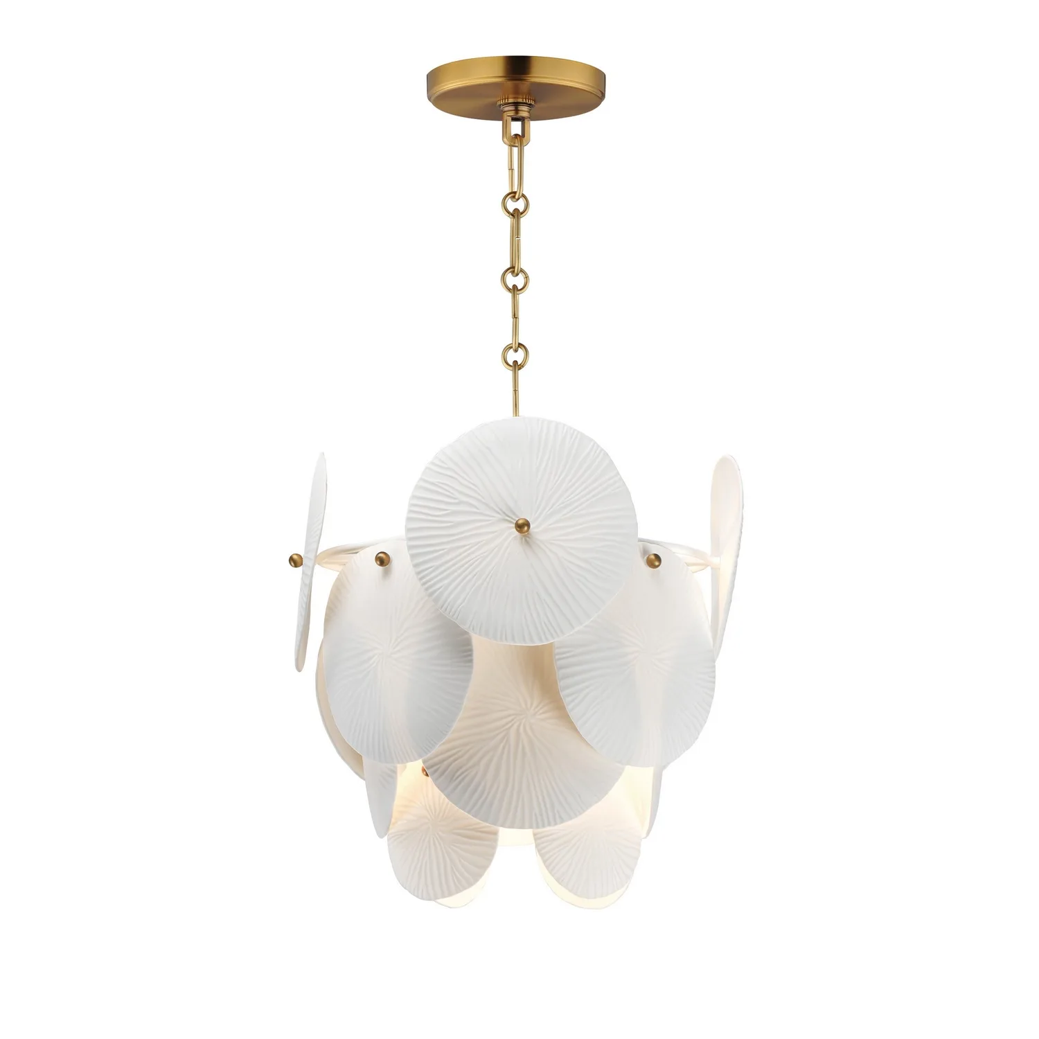 Isla One Light Pendant in Natural Aged Brass