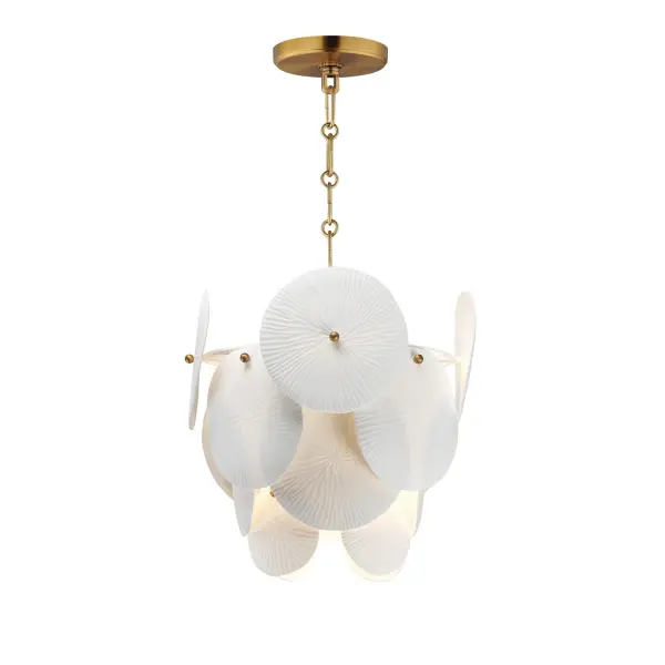 Isla One Light Pendant in Natural Aged Brass