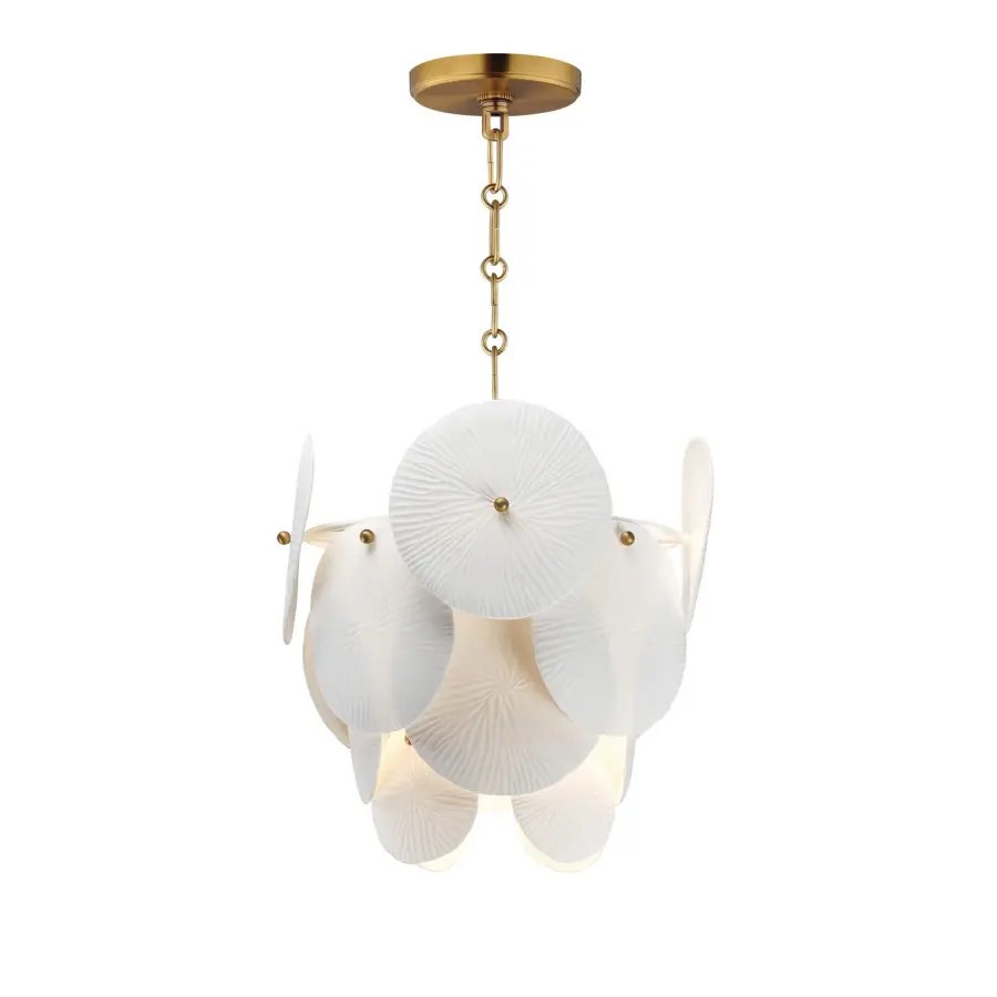 Isla One Light Pendant in Natural Aged Brass