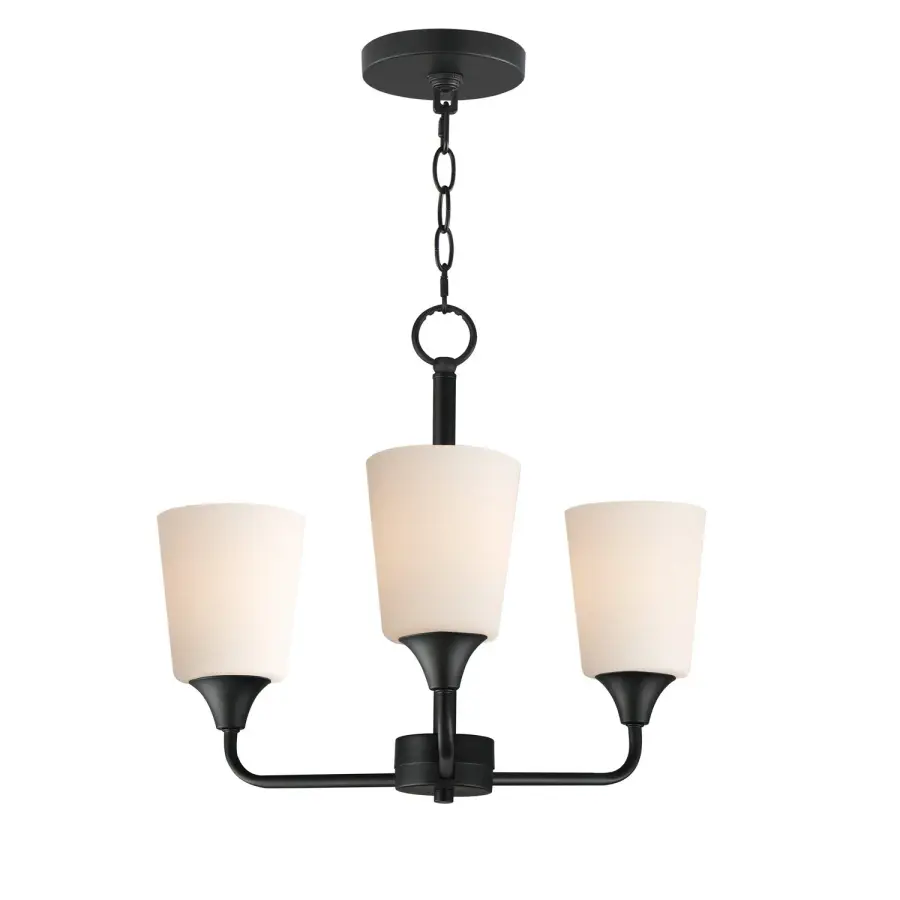 Hudson Three Light Chandelier in Black