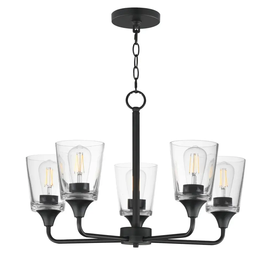 Hudson 5-Light Chandelier in Black