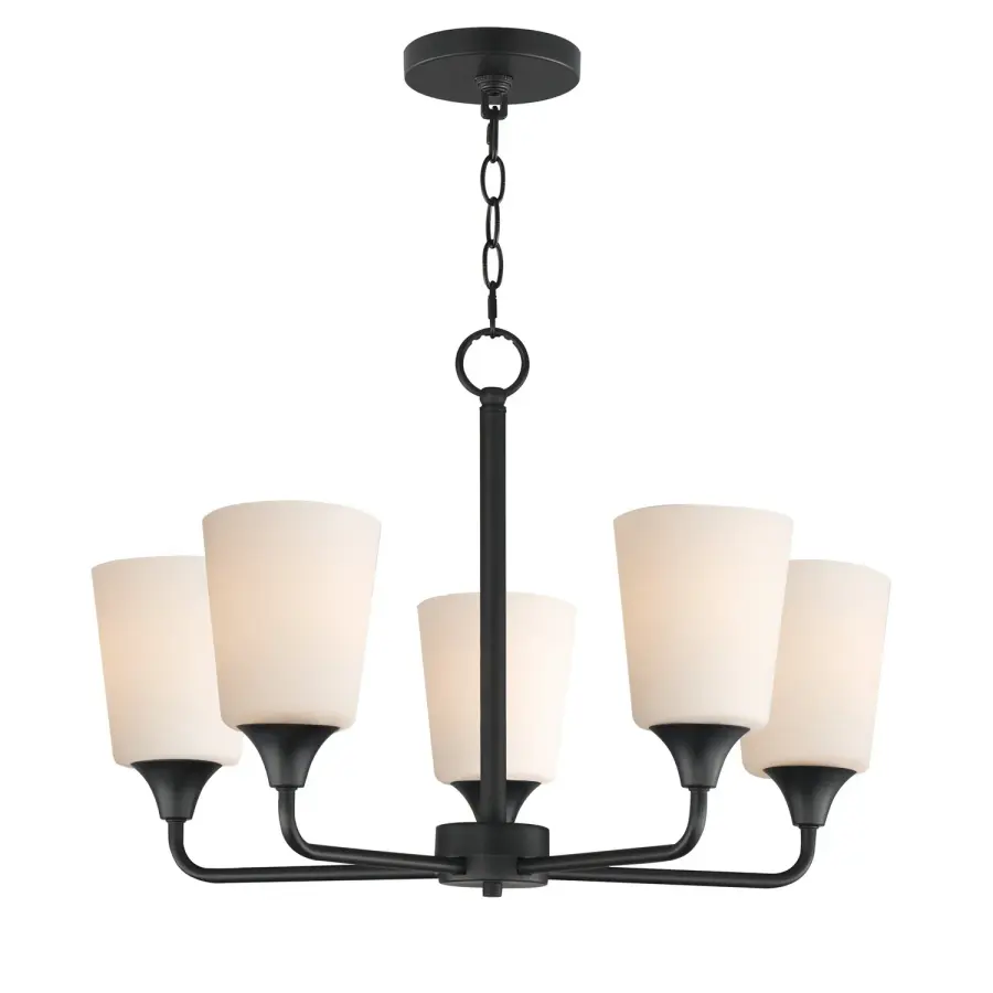 Hudson Five Light Chandelier in Black