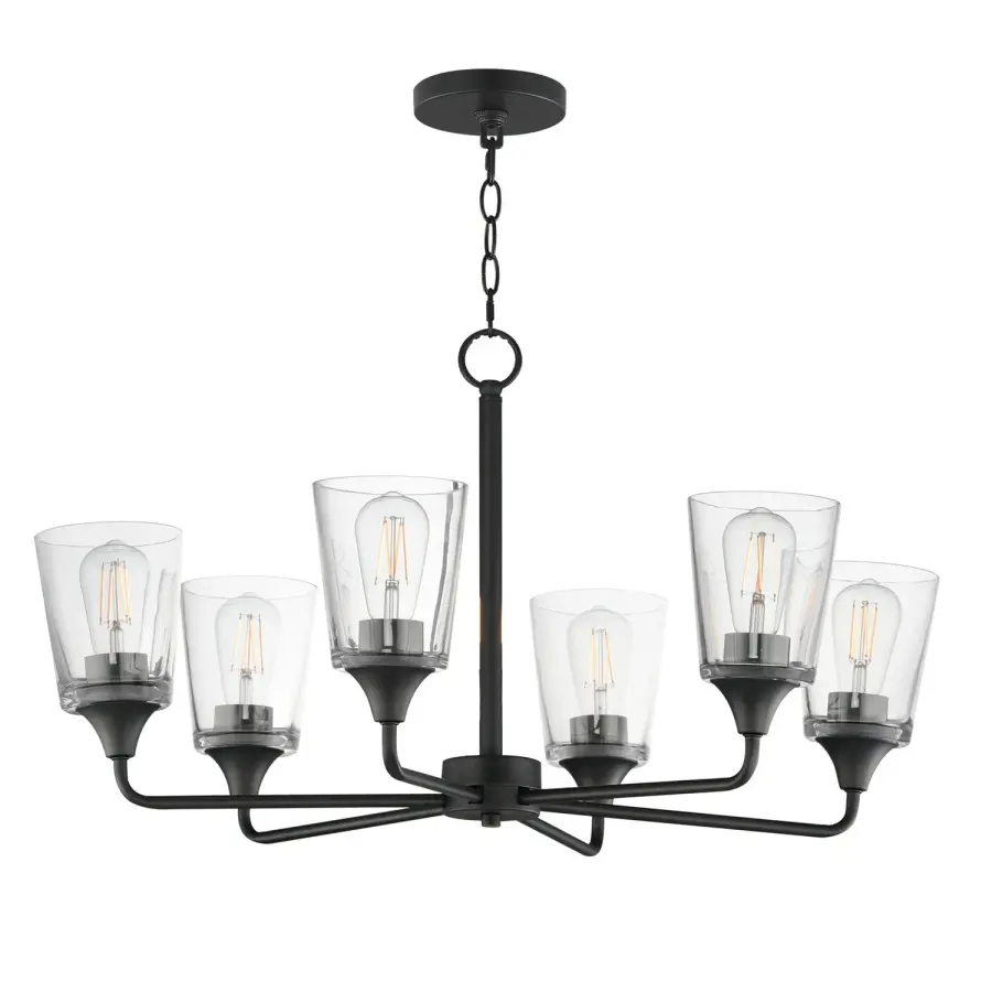 Hudson 6-Light Chandelier in Black