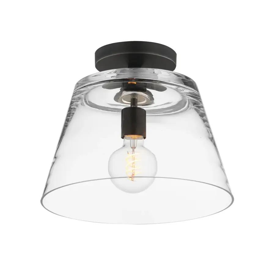 Hudson One Light Pendant in Black
