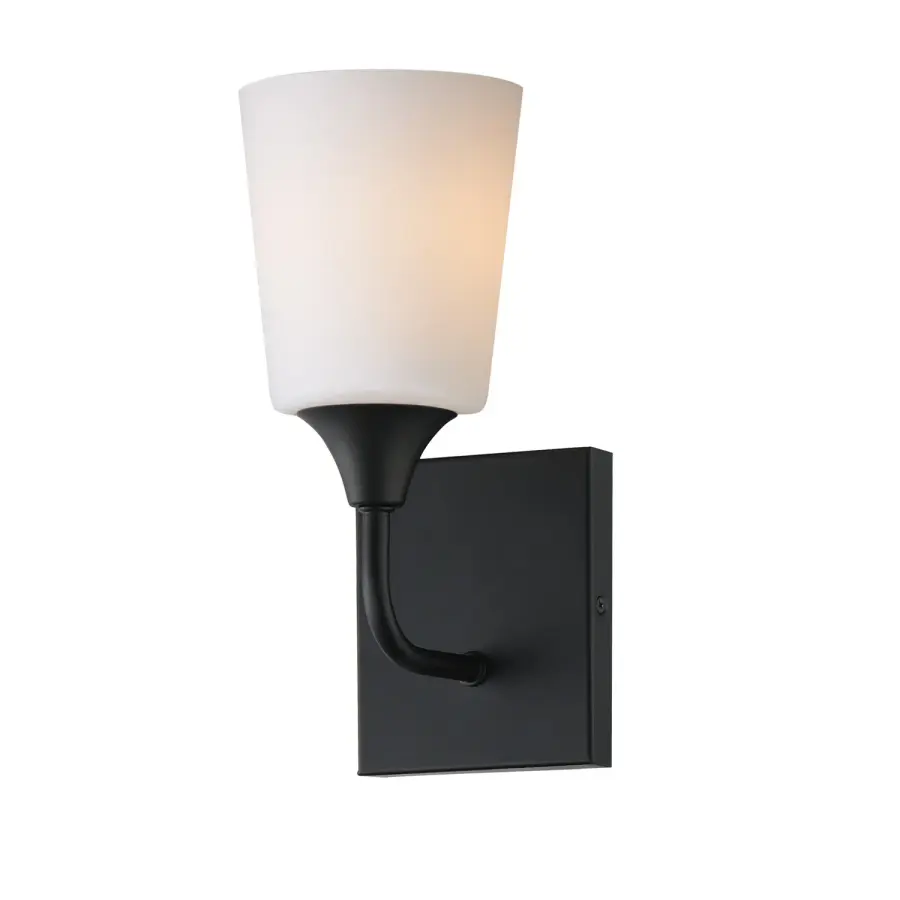 Hudson One Light Wall Sconce in Black