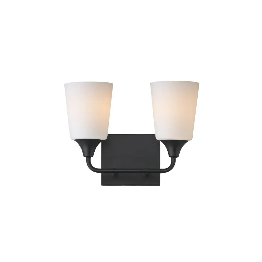 Hudson Two Light Bath Vanity in Black