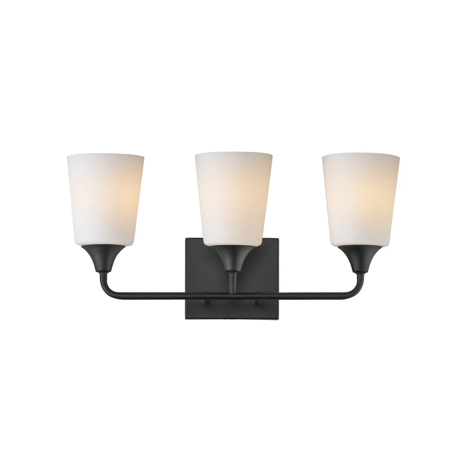 Hudson Three Light Bath Vanity in Black