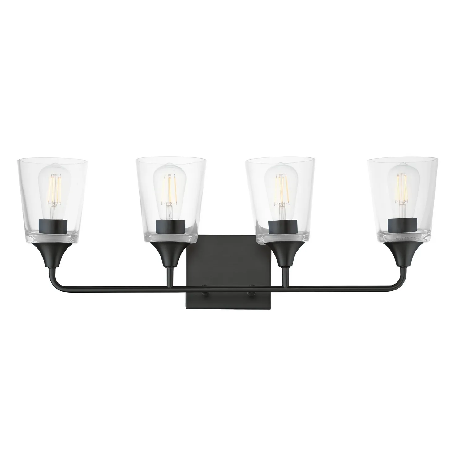 Hudson Four Light Bath Vanity in Black