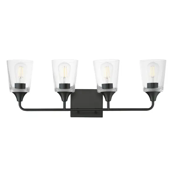 Hudson 4-Light Bath Vanity in Black