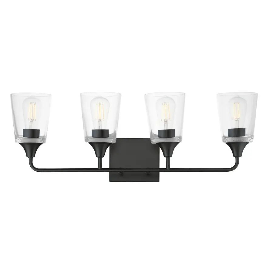 Hudson 4-Light Bath Vanity in Black