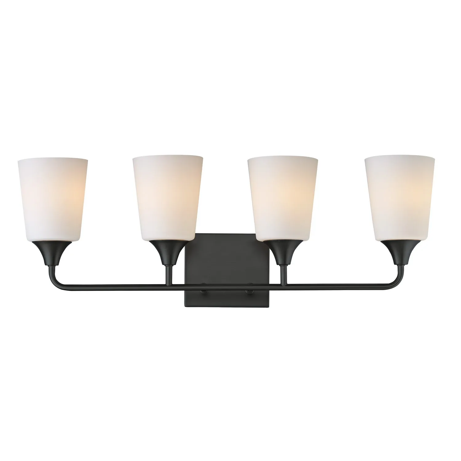 Hudson Four Light Bath Vanity in Black
