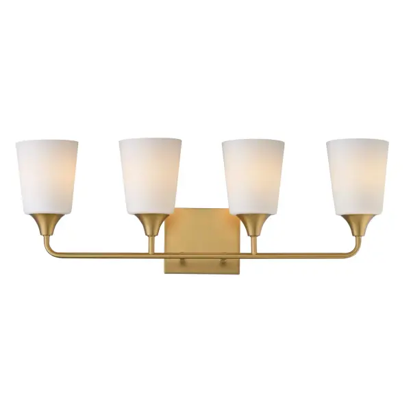 Hudson 4-Light Bath Vanity in Natural Aged Brass