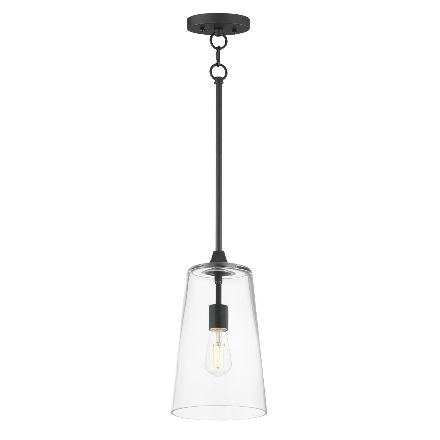 Hudson One Light Pendant in Black