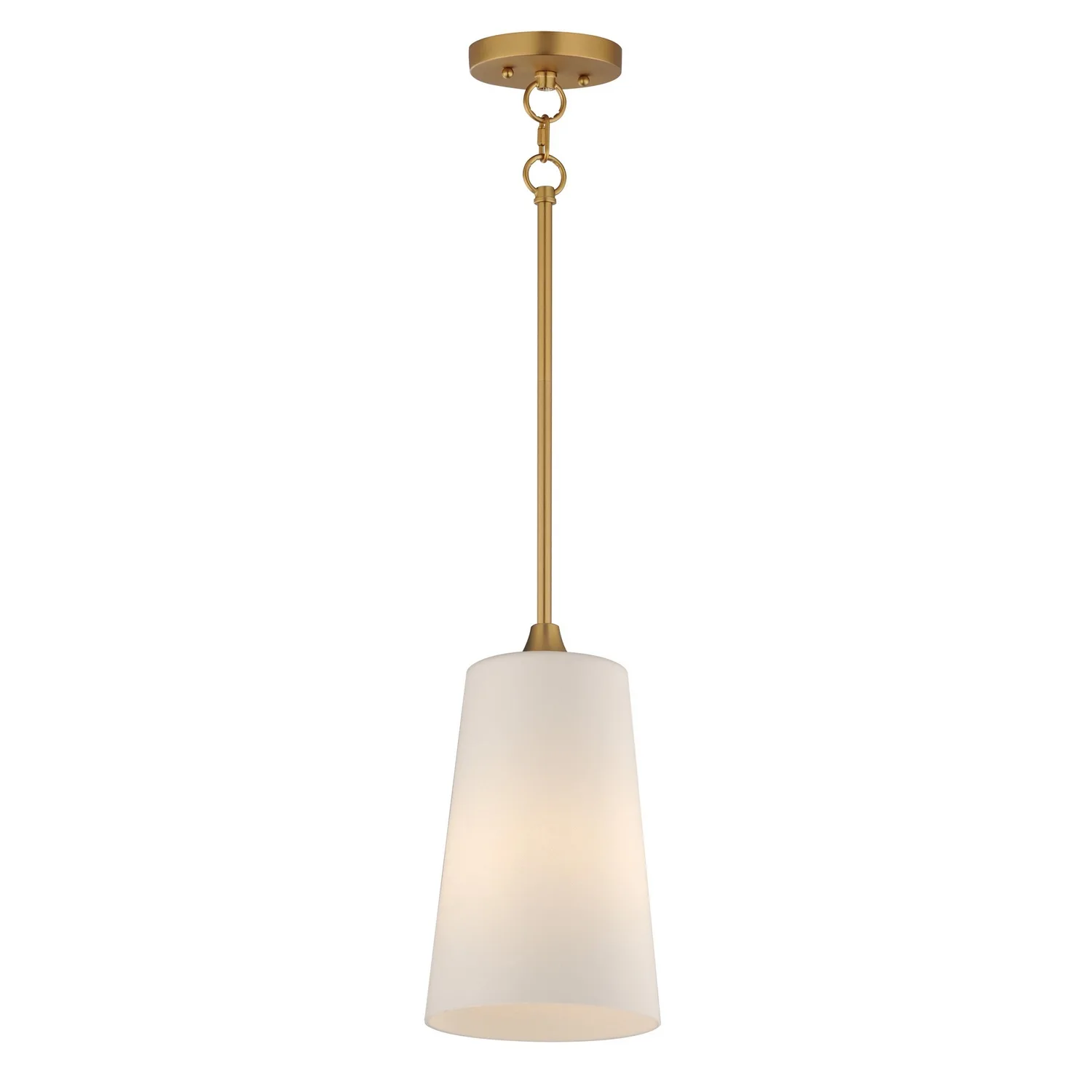 Hudson One Light Pendant in Natural Aged Brass