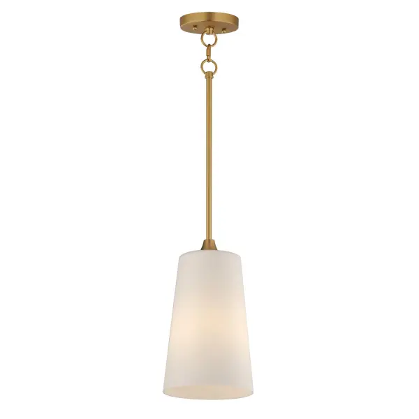 Hudson One Light Pendant in Natural Aged Brass
